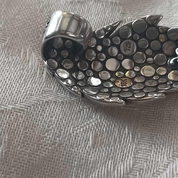 * Host Pick* John Hardy Dot Ayu Leaf Pendant, SS & 18k - Picture 6 of 11